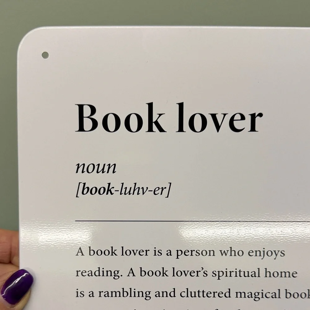 IKEA White Book Lover Sign